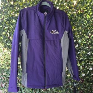 Baltimore Ravens NFL Purple Full Zip Jacket Men's Sz Small NWT Football